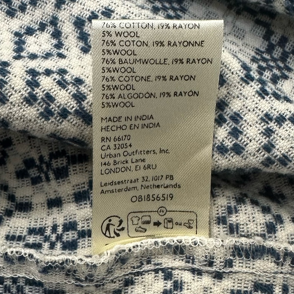 Free People We The Free So Long Summer Boxy Jacquard Button Down Jacket Small - Picture 8 of 8